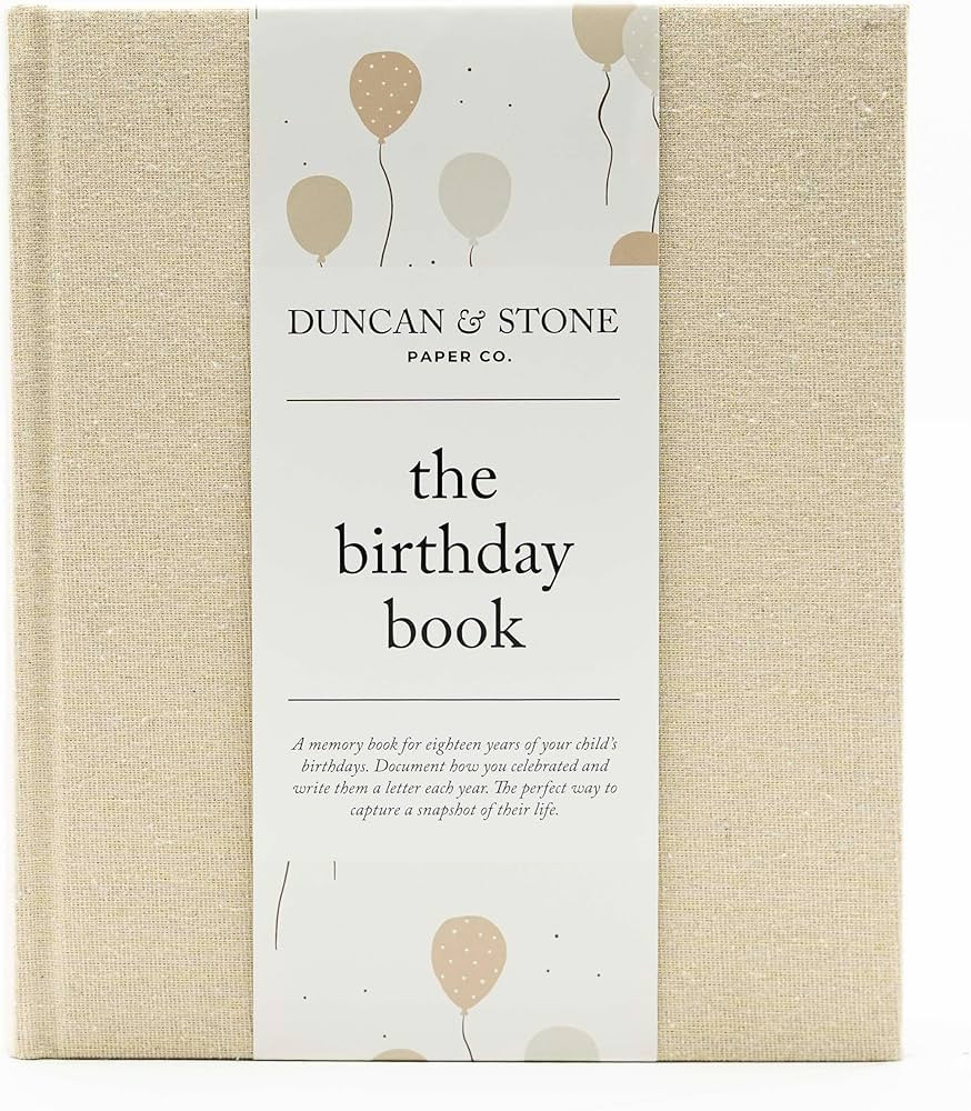 Birthday Memory Book- Elegant Birthday Journal - Baby Journal to Record Milestones, Photos, Lette... | Amazon (US)