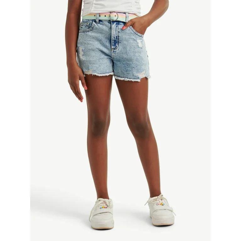 Justice Girls Short With Belt, Sizes 6-18, Slim & Plus | Walmart (US)