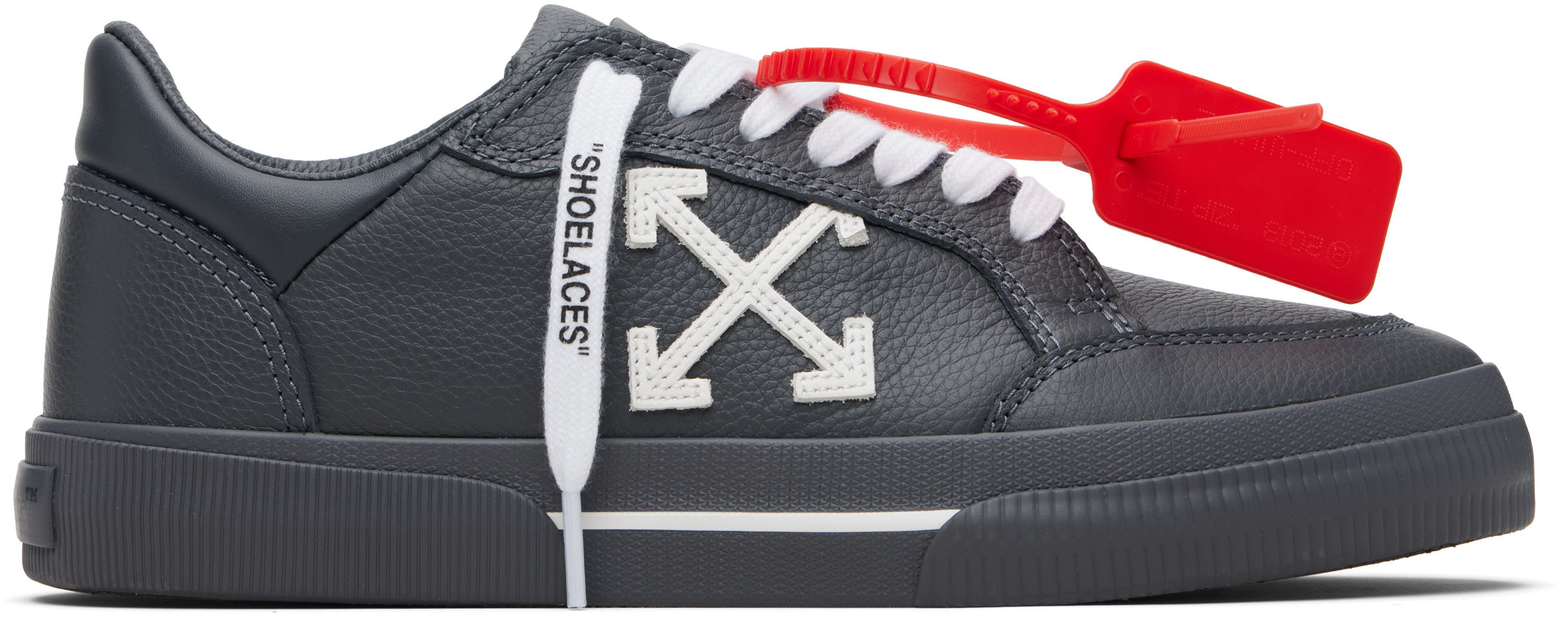 Off-White Gray Vulcanized Low Sneakers | SSENSE