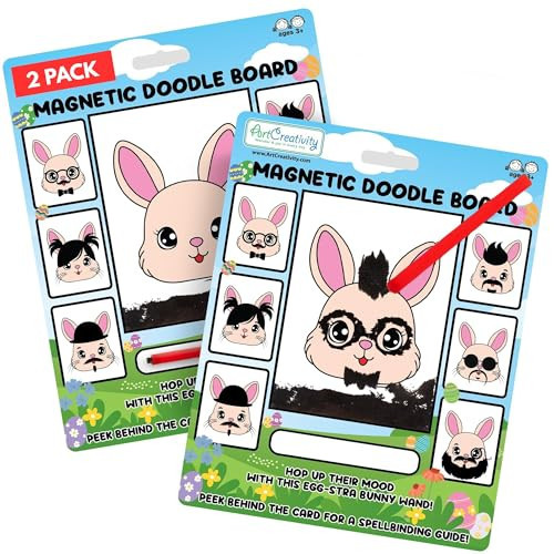 ArtCreativity Easter Magnetic Drawing Bunny - 2 Pack - Vintage Retro Toys, Easter Basket Stuffers, Easter Activities Kids, Easter Travel Toys for Kids, Easter Basket Ideas Gifts | Amazon (US)