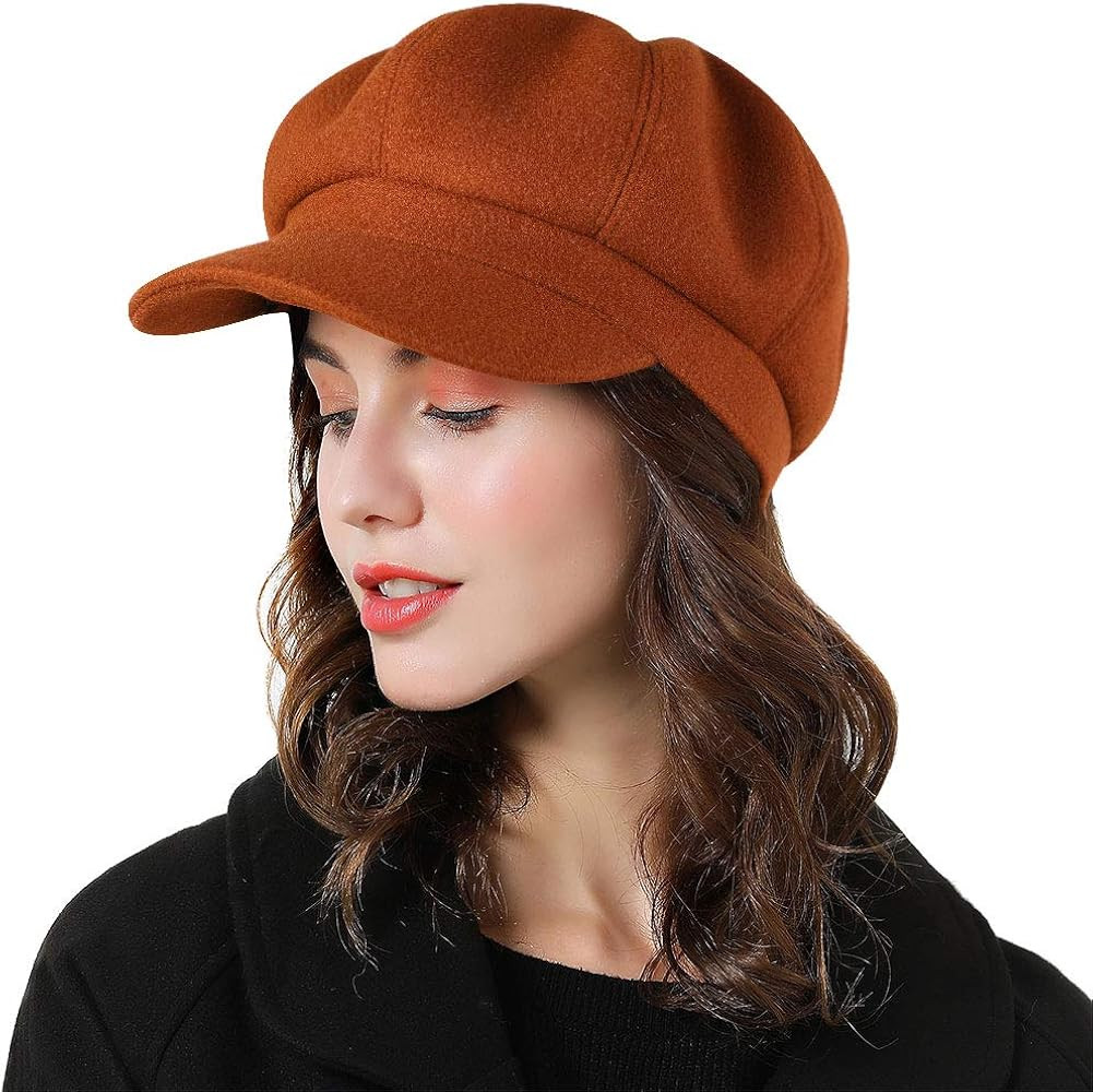 Sumolux Women Beret Newsboy Hat French Wool Cap Classic Autumn Spring Winter | Amazon (US)