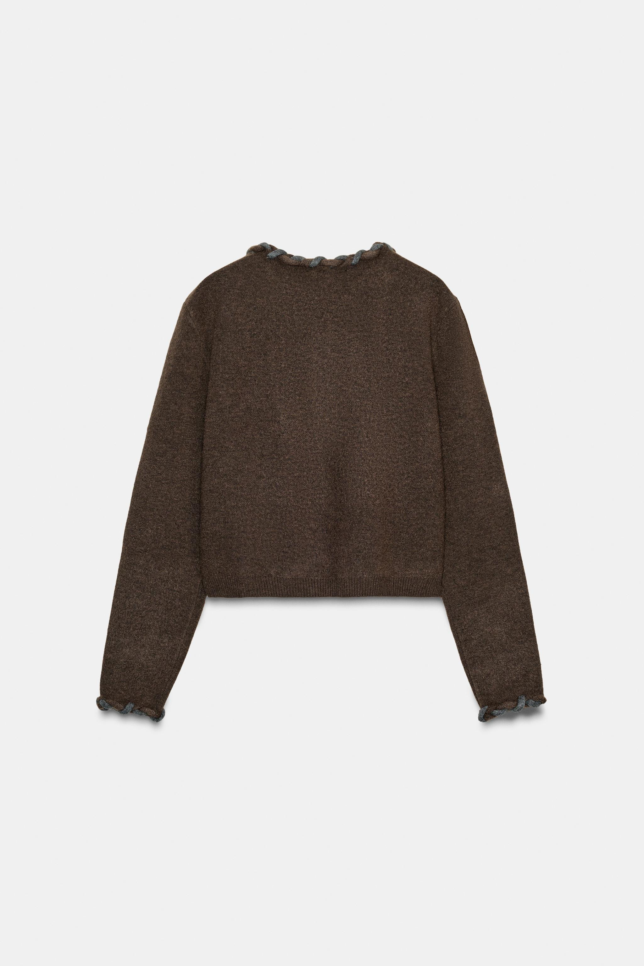 INTERWOVEN TRIM CARDIGAN | Zara US