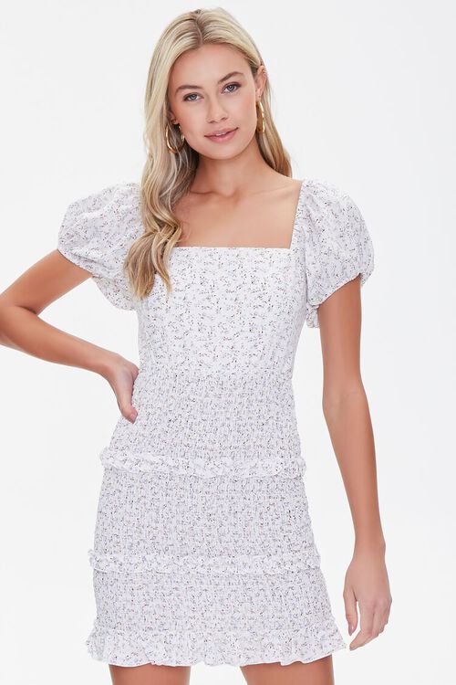 Floral Lace-Back Mini Dress | Forever 21 (US)