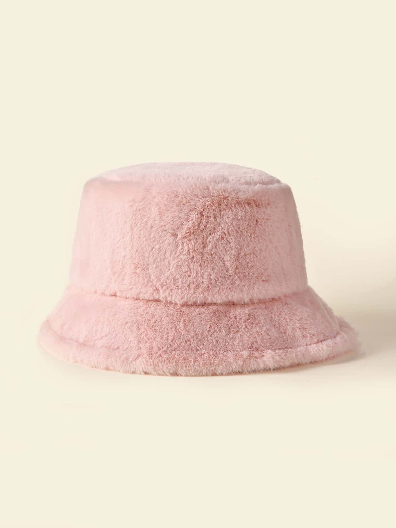 Plain Fluffy Bucket Hat | SHEIN