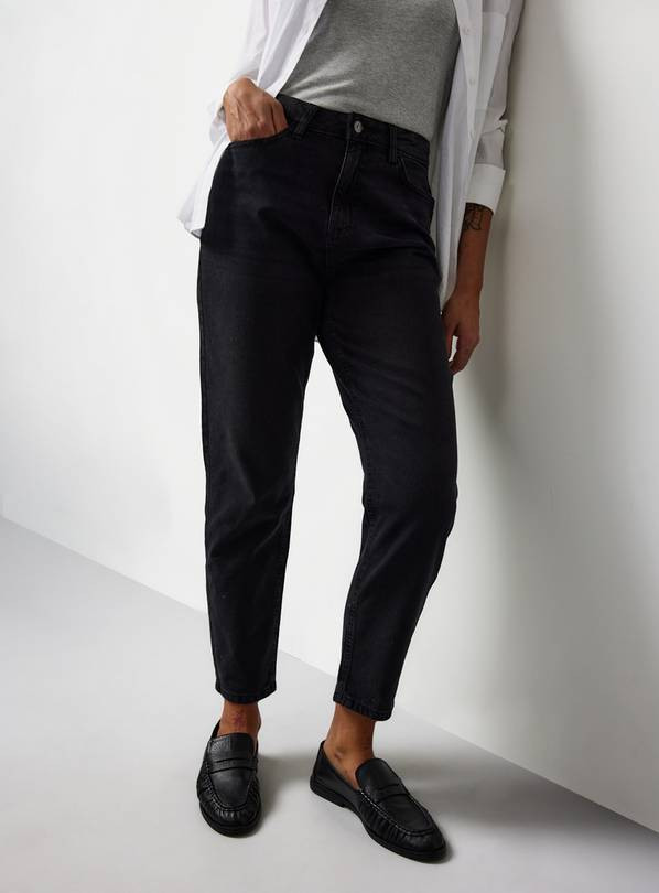 Buy Black Washed Denim Mom Jeans 18L | Jeans | Tu | Tu Clothing