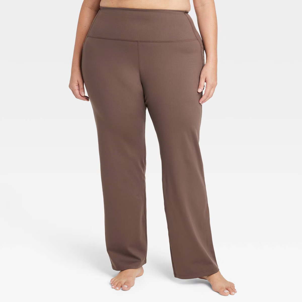 Women's Brushed Sculpt Curvy Pocket Straight Leg Pants 31.5" - All in Motion™ | Target