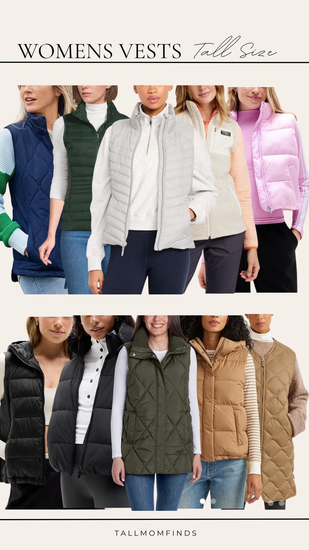 Vests, but make them tall-girl friendly. Designed with longer lengths and better proportions, these pieces layer effortlessly over tees, sweaters, and button-downs without feeling cropped or boxy!

An easy, polished staple that actually works with long lines, not against them!

#LTKTall #LTKSeasonal #LTKActive
