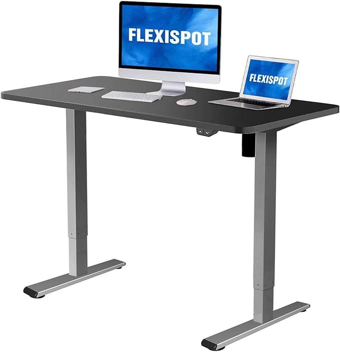 Flexispot Electric Height Adjustable Desk with Desktop, 48 x 30 Inches, Standing Desk Stand Up De... | Amazon (US)