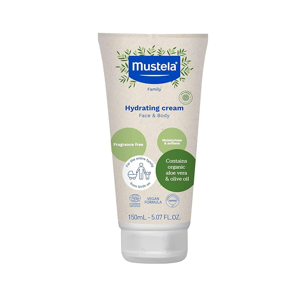 Mustela Certified Organic Hydrating Cream - Natural Body Lotion w/ Olive Oil, Aloe Vera & Sunflow... | Amazon (US)