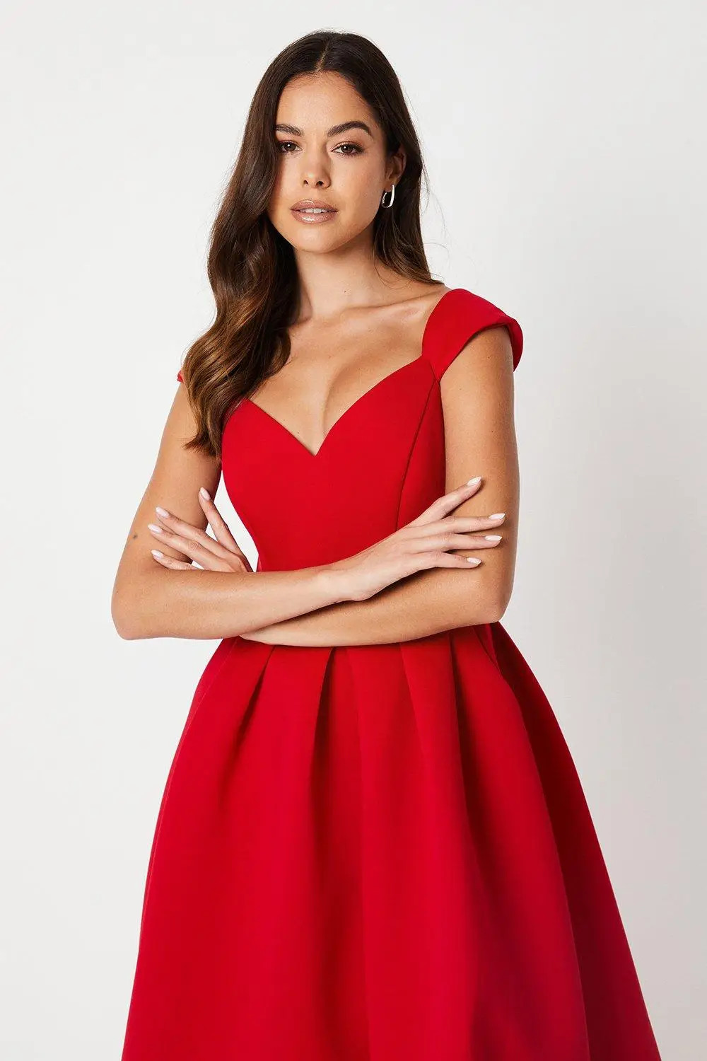 Dresses | Scuba Sweetheart Neckline Midi Dress | Coast | Debenhams UK