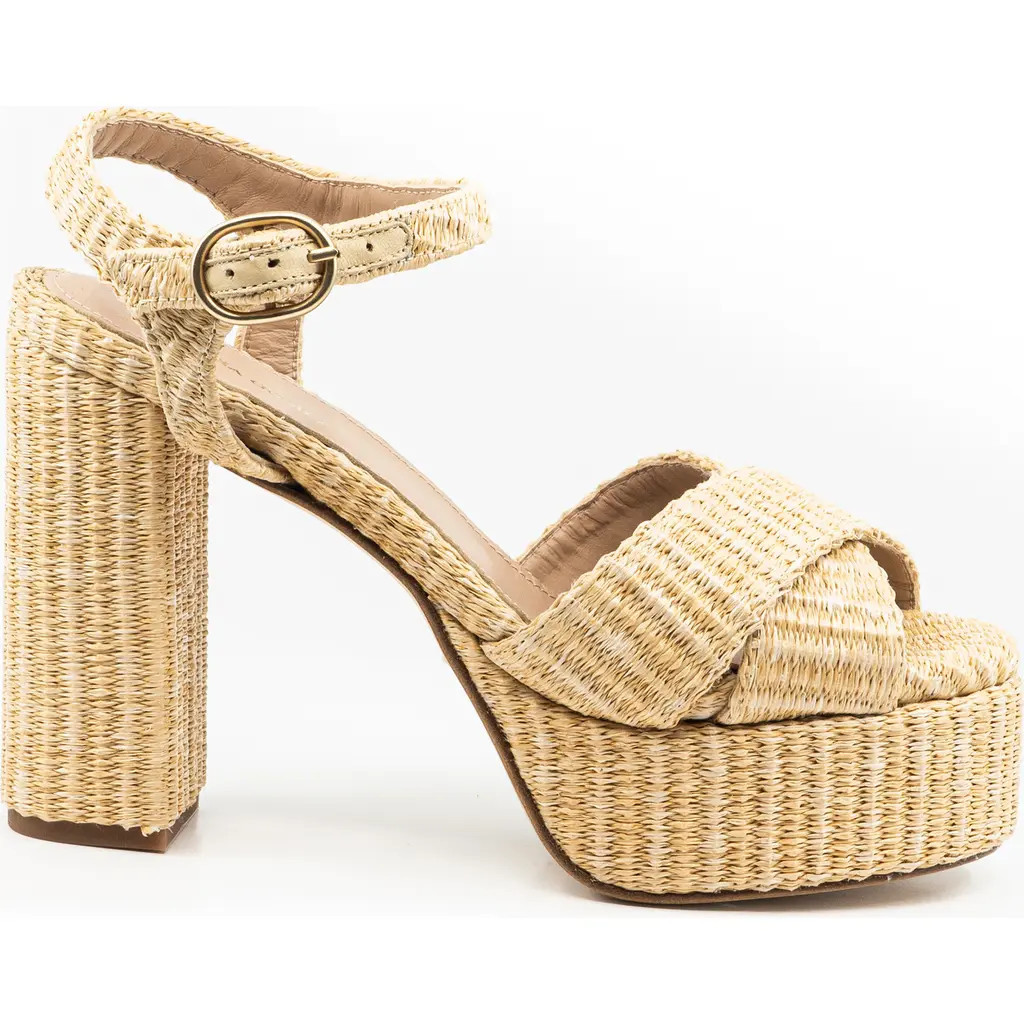 Andrea Gomez Bella Sandal in Natural Raffia at Nordstrom, Size 39 | Nordstrom