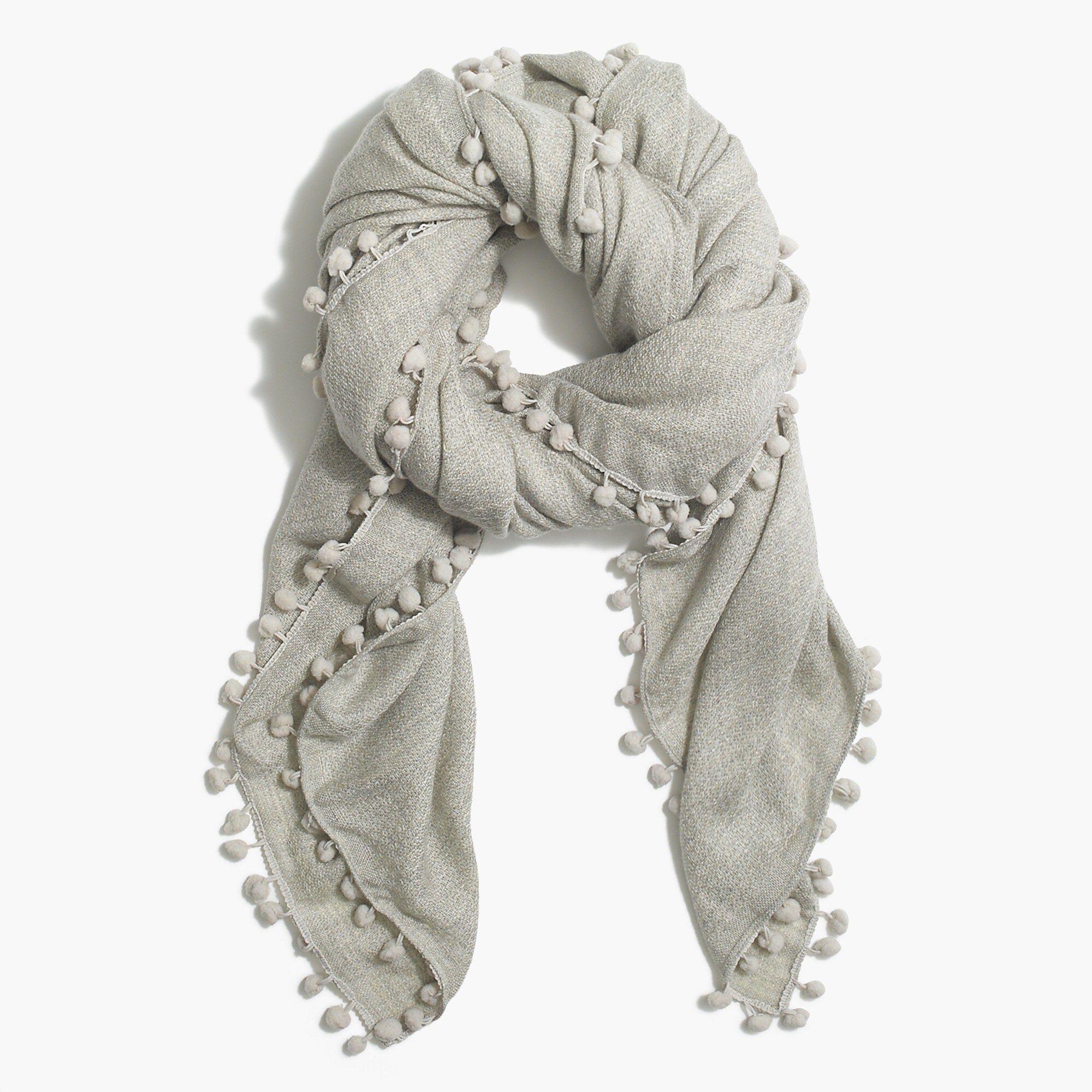 Pom-pom wrap scarf | J.Crew Factory