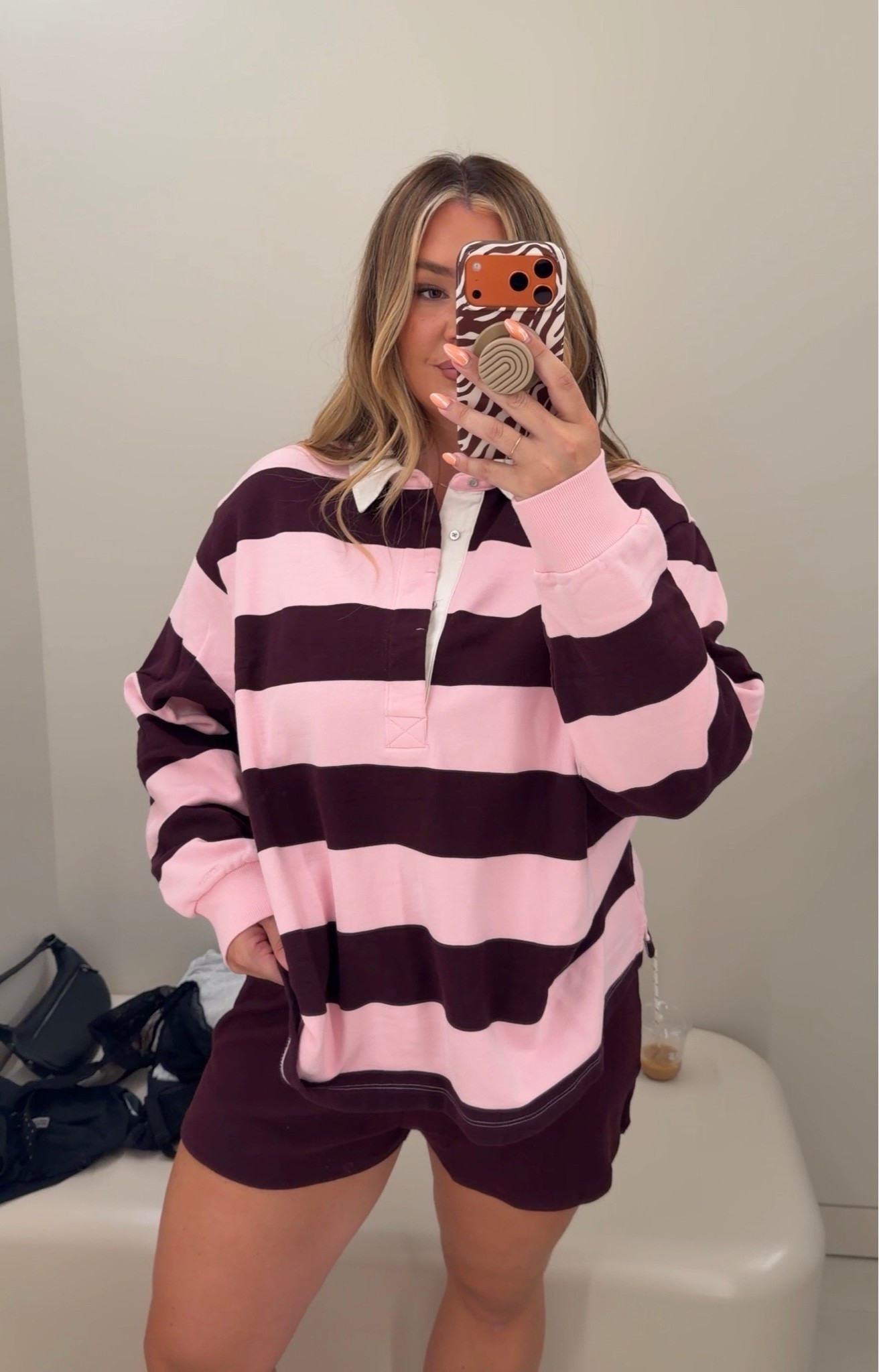 obsessed with this striped top!! wearing an xl in the top & 2x in the shorts

#LTKootd #LTKMidsize #LTKTall