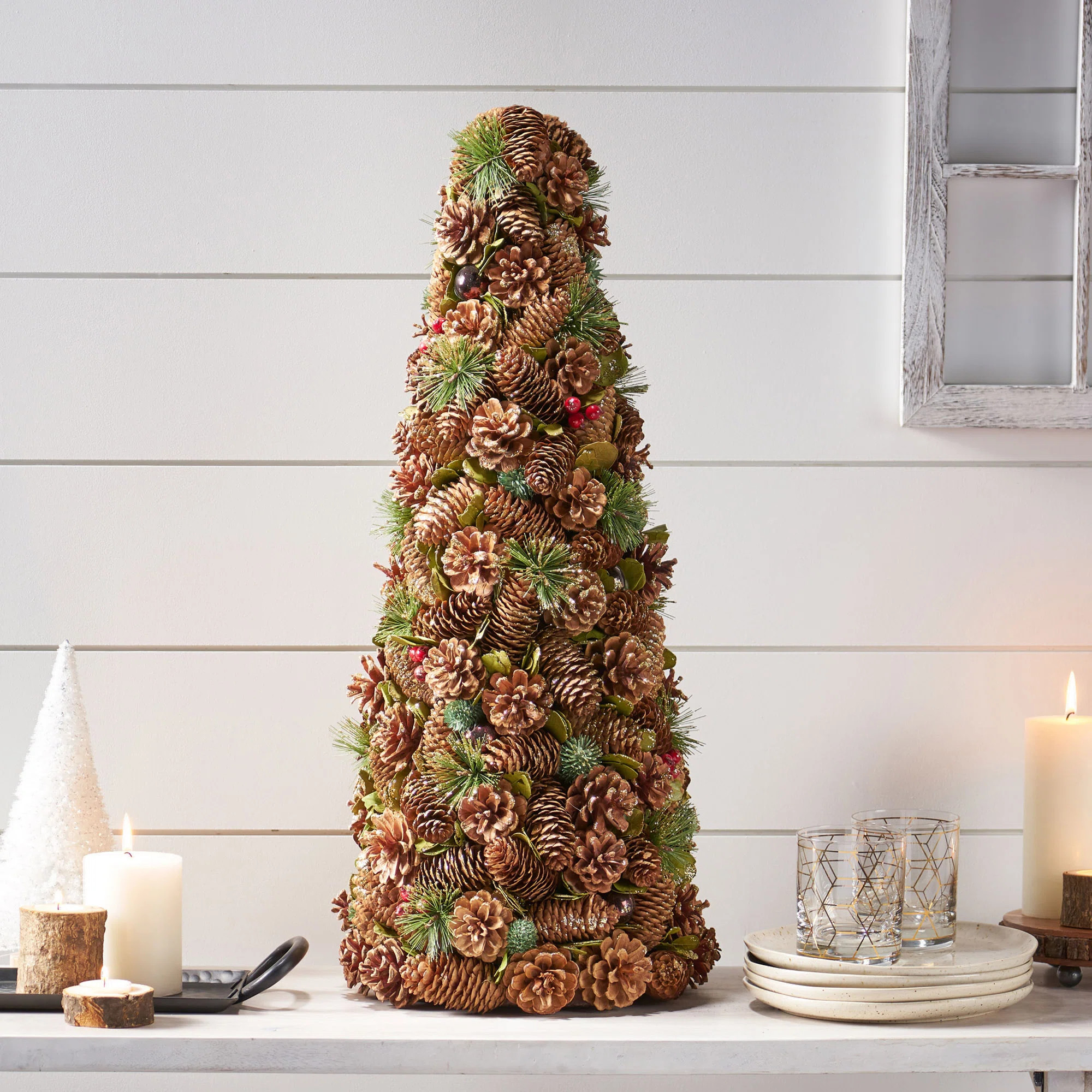 Charlton Home® Pine Cone Table Top Tree | Wayfair | Wayfair North America