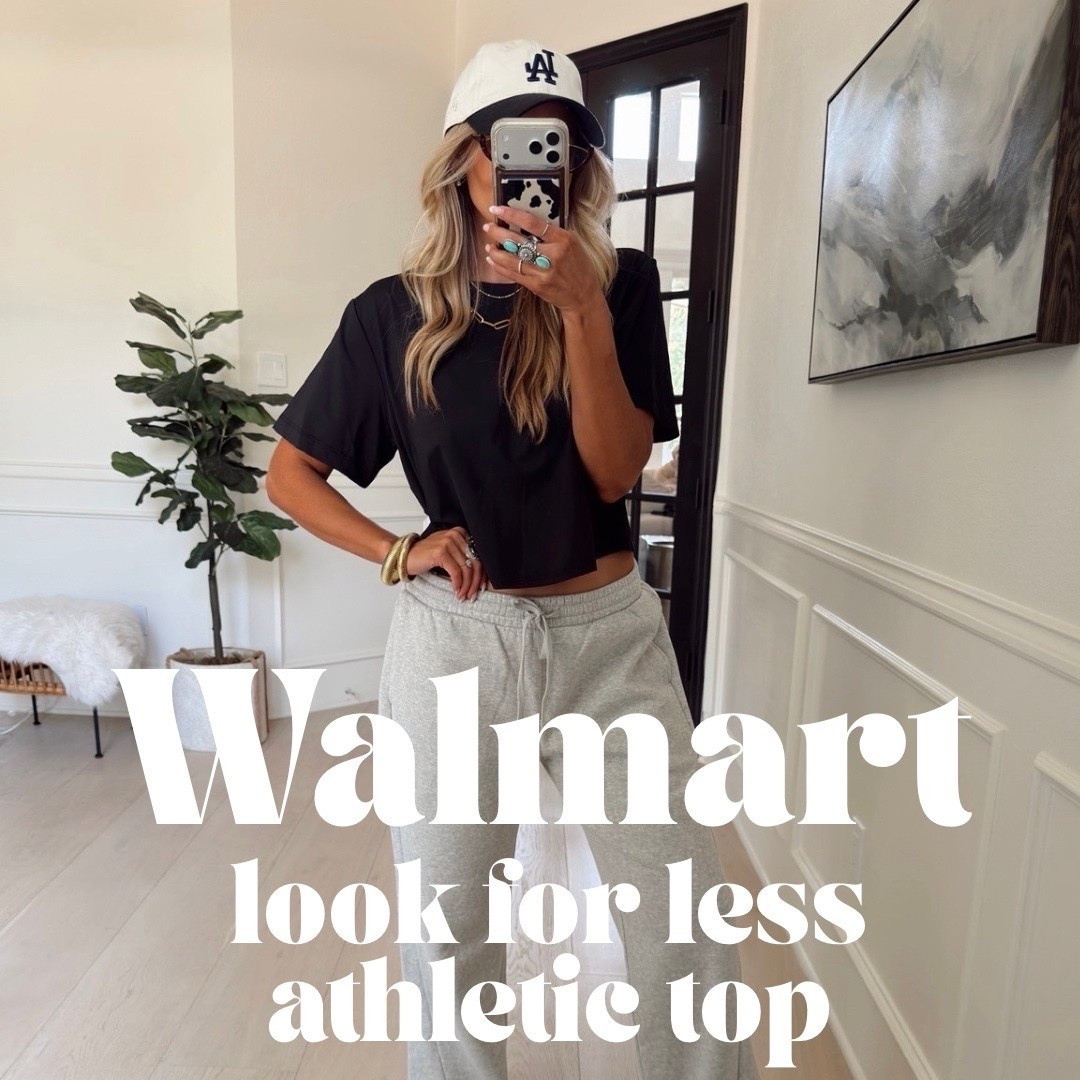 🤍Obsessed with this athletic top from Walmart! It looks name brand for wayyyyyy less!