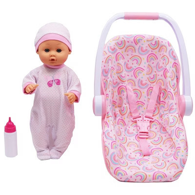 Dream Collection: 16" Baby Doll With Toy Carrier / Car Seat Kids Playset 3+ | Target