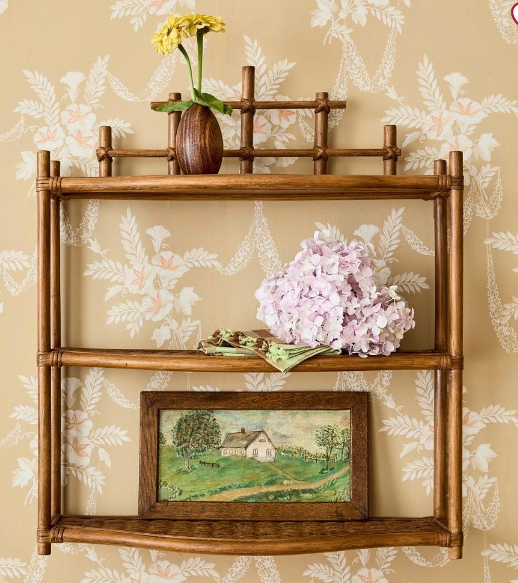 Rattan bamboo wall shelf bathroom storage 

#LTKMothersDay #LTKOver40 #LTKHome