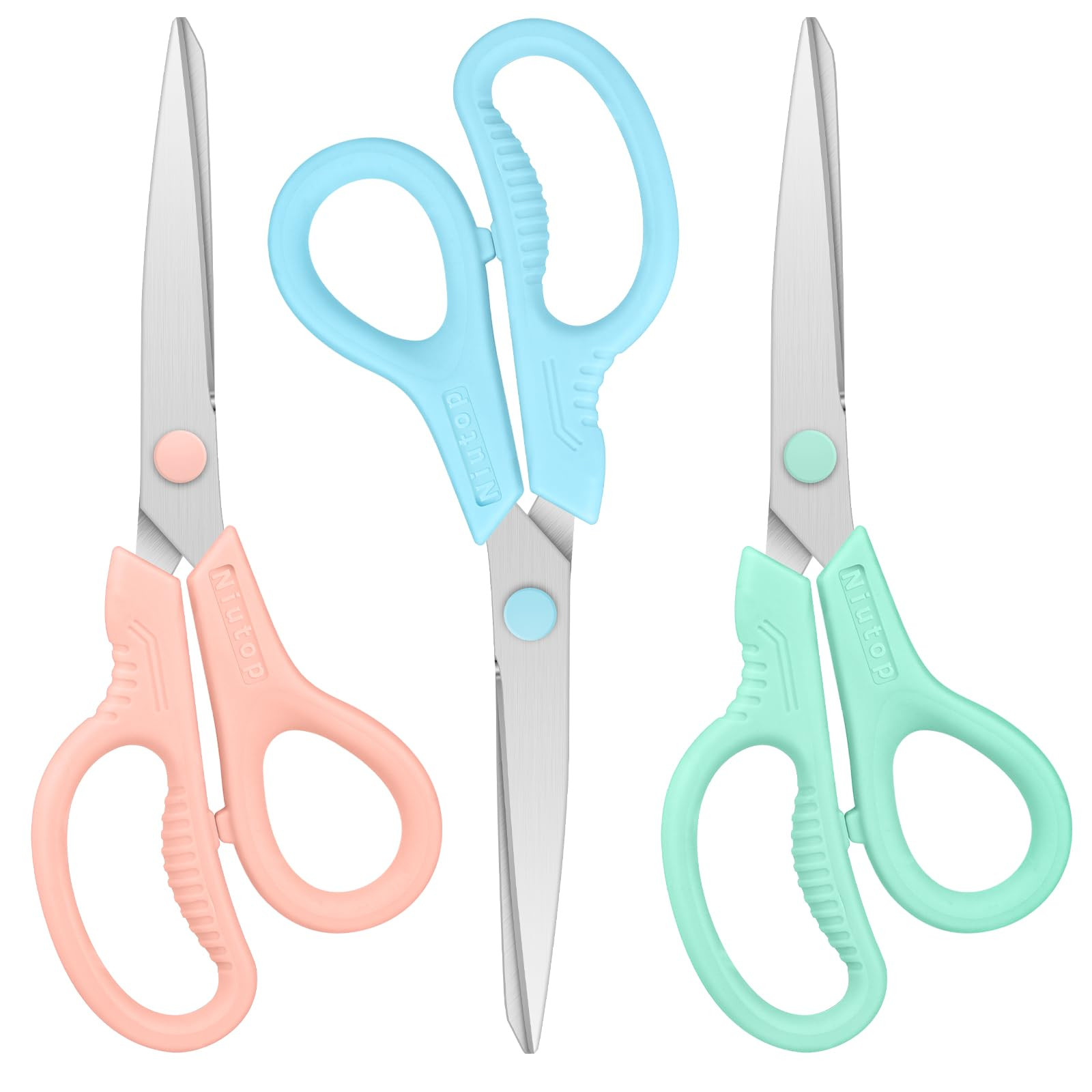 Niutop 8" All Purpose Scissors - Heavy Duty, Ergonomic Comfort Grip Shears for Office, Home, Scho... | Amazon (US)