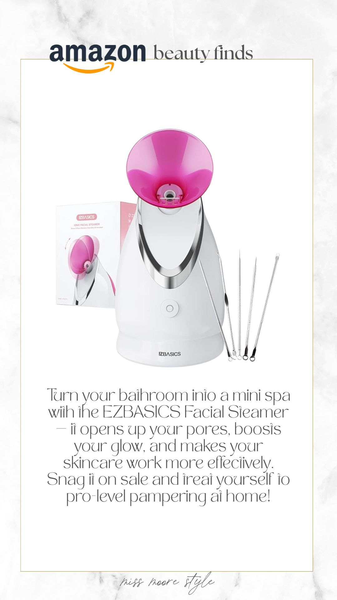 Turn your bathroom into a mini spa with this facial steamer — it opens pores, boosts your glow, and makes your skincare work even harder. A total steal for Amazon Prime Day, and perfect for an at-home facial anytime. #facialsteamer #skincaretips #selfcareathome #amazonfinds #primedaydeals 

#LTKBeauty #LTKSaleAlert #LTKFindsUnder50
