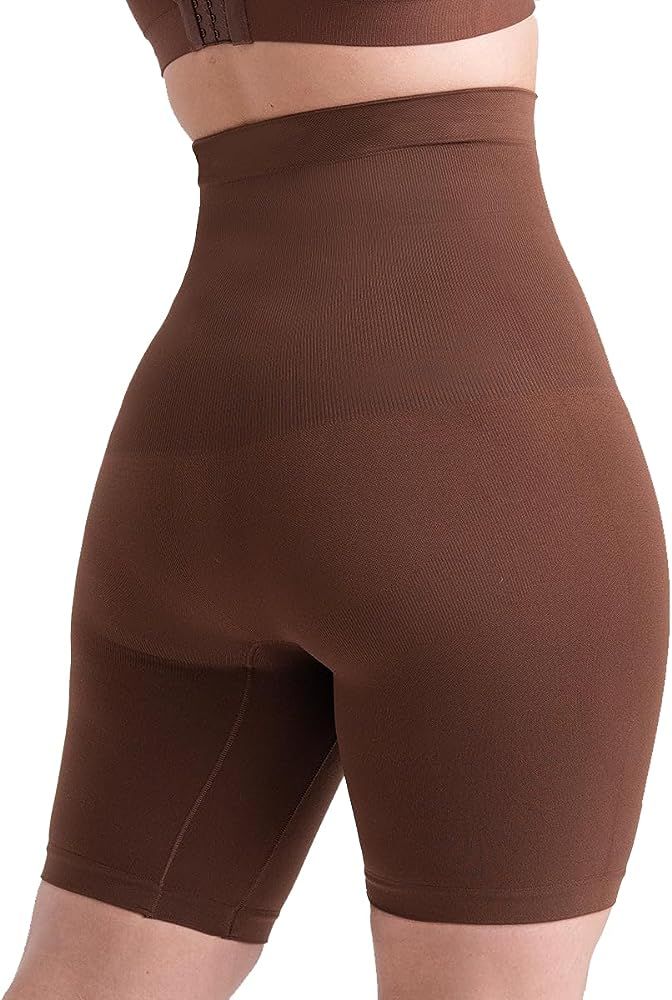 SHAPERMINT High Waisted Body Shaper Shorts Shapewear for Women Tummy Control Thigh Slimming Techn... | Amazon (US)
