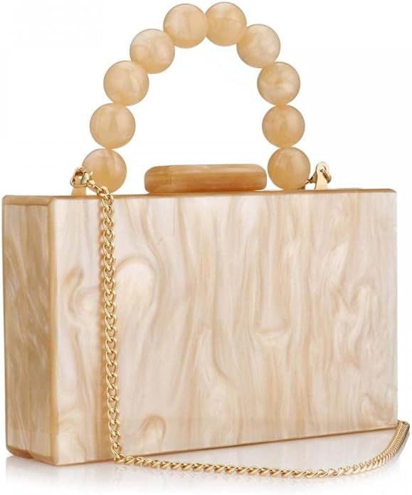 Acrylic Clutch and Purse for Women Box Handbag Evening Bag Shoulder Crossbody Bag for Wedding Par... | Amazon (US)