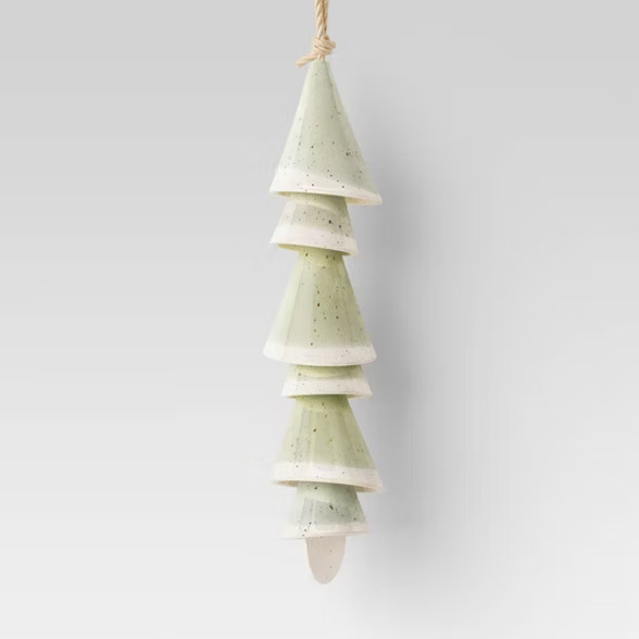 Stoneware Reactive Glaze Hanging Chimes Green - Smith & Hawken™ | Target