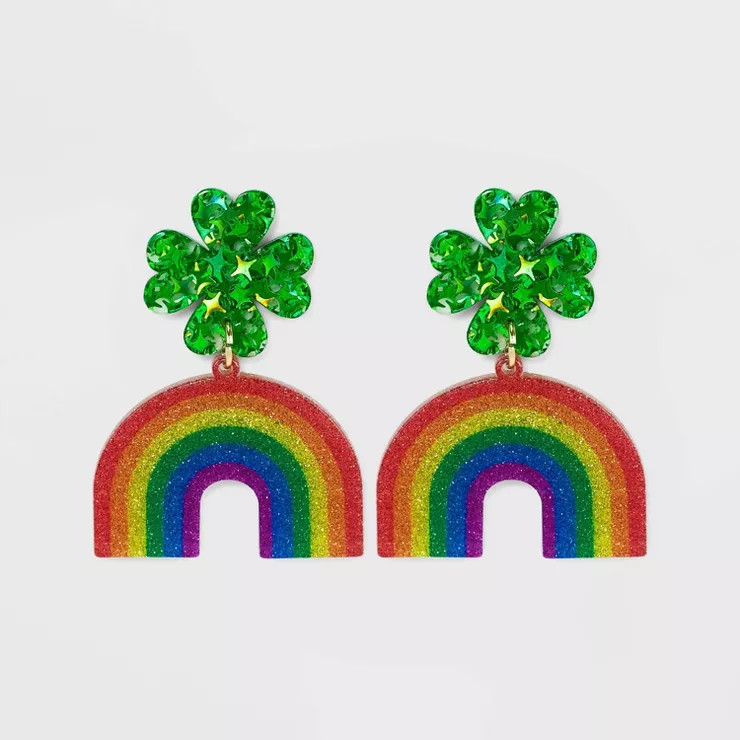 Shamrock and Stone Drop Earrings | Target