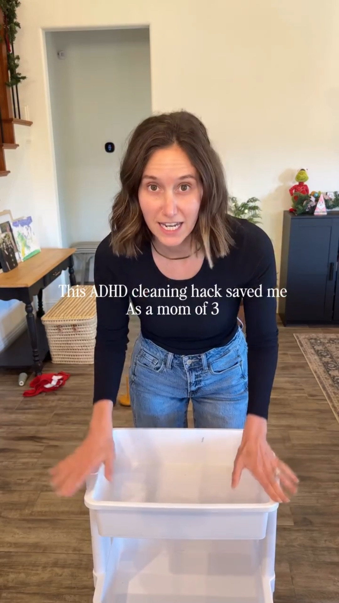 This ADHD cleaning hack saved me as a mom of 3 | 

Linking my outfit per request! Jeans fit loose! I should have sized down. Wearing a 25 for reference. Top is old from Abercrombie & Fitch but linking similar! 

#LTKdayinmylife #LTKootd #LTKmomlife