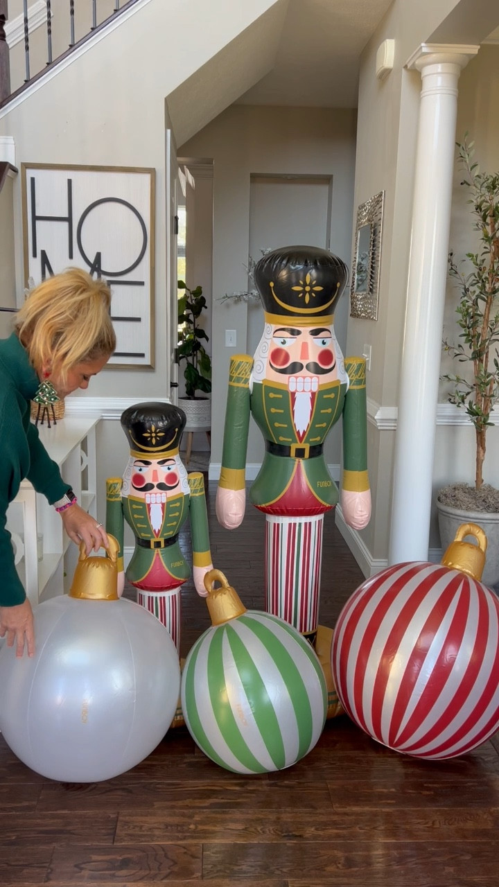 How fun are these NEW @funboy inflatable Christmas decorations?!  These can be used indoor and outdoor & are built to withstand harsh weather & freezing temps.  They are easy to inflate and deflate for easy storage. #ad

Items shown:  5 Ft Original Nutcracker & 3.5 Ft Original Nutcracker including weighted base to keep the Nutcracker upright and secure, even in windy conditions.                                                                         

3 pack Inflatable light-up Classic Ornaments including a Large (24”), Medium (22”), and Small (16.5”) ornament.  Features include bright battery operated LEDs with 16 different colors and multiple light modes.  Remote control with timer and batteries.  Built with a weighted base to stay upright. The waterproof design allows for fun in the pool or snow! 

Comment SHOP for links to be sent directly to your messages or you can always access my LTK shop link in my bio to shop these @funboy products.  

#funboy @shop.ltk #liketkit #liketk.it/funboy #christmas #nutcrackers #inflatables #christmasdecor

#LTKSeasonal #LTKVideo #LTKHoliday