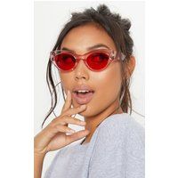 Red Retro Style Sunglasses | PrettyLittleThing US