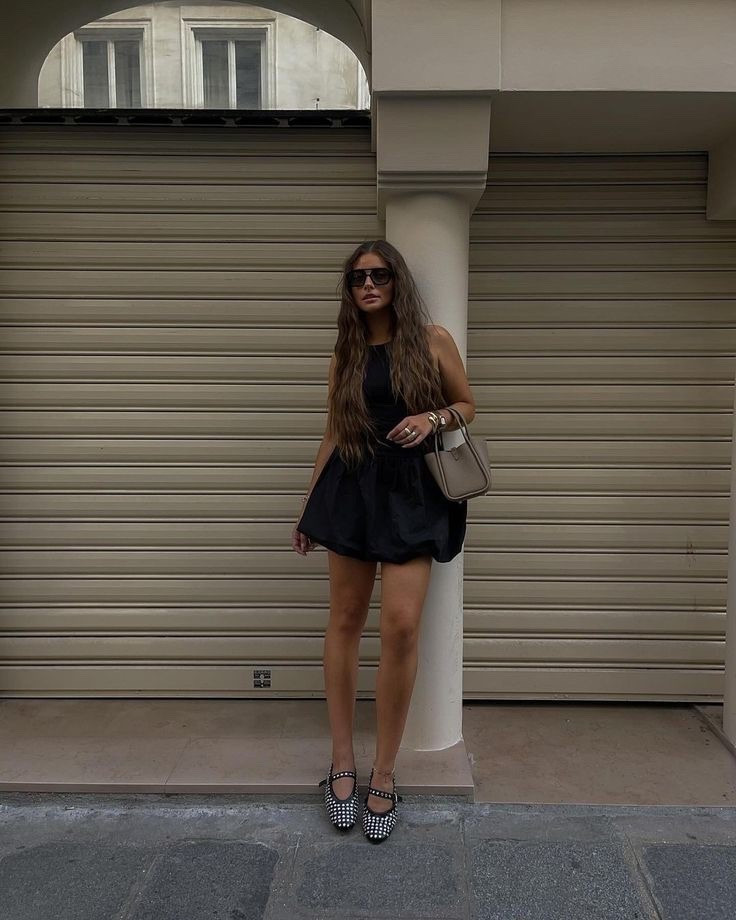 Black dress
Studded Mary Jane flats 

#LTKPetite #LTKBeauty #LTKTravel