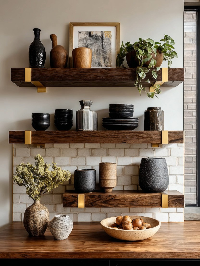 Wooden shelves are usually treated as practical storage.
But designer homes use them differently.

In elegant homes, the shelves themselves become part of the decor.

The secret?
Extra-thick natural wood paired with beautiful gold brackets.

That one detail instantly transforms floating shelves from basic to intentional. From simple storage to statement decor.

Most people focus only on what they place on the shelves — the vases, dishes, books, candles, and plants. But the shelves themselves create the foundation of the entire look. Thick polished wood adds warmth and grounding energy, while gold brackets bring that elevated designer-style contrast modern homes are moving toward.

And the beauty of wooden shelves is the freedom they give you.
You can style them differently every season, every year, or every time your taste changes.

Use them in the kitchen for dishes and pottery.
In the living room for books and decor.
In the bedroom for candles, framed art, and collected pieces.

They create warmth, functionality, and beauty at the same time.

In this edit, we included multiple gold bracket styles — modern minimal, classic L-shape, and antique-inspired — along with beautiful extra-thick wooden shelves to help you recreate this elevated look at home.

#HomeDecor #FloatingShelves #OrganicModern 

 #LTKHome