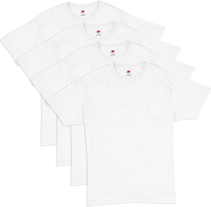 Hanes Essentials Men's T-Shirt Pack, Men's Short Sleeve Tees, Crewneck Cotton T-Shirts for Men, V... | Amazon (US)