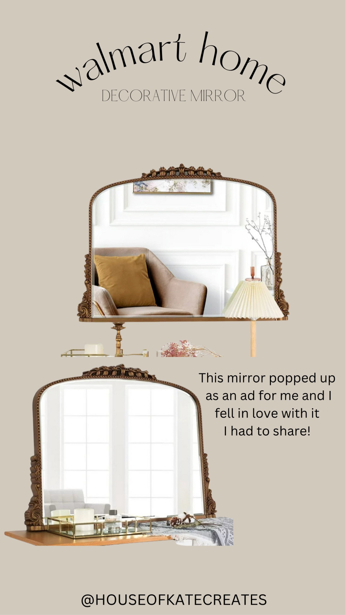 I am in love with this mirror!!!! okay Walmart we see you!! #walmarthome #homedecor #decorating

#LTKhome