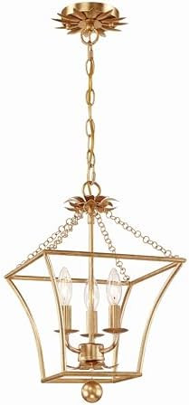 Crystorama Broche 3 Light Antique Gold Lantern Chandelier | Amazon (US)
