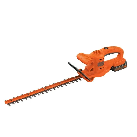 BLACK+DECKER 20V MAX* Cordless Hedge Trimmer, Battery & Charger Included, (LHT218C1) | Walmart (US)