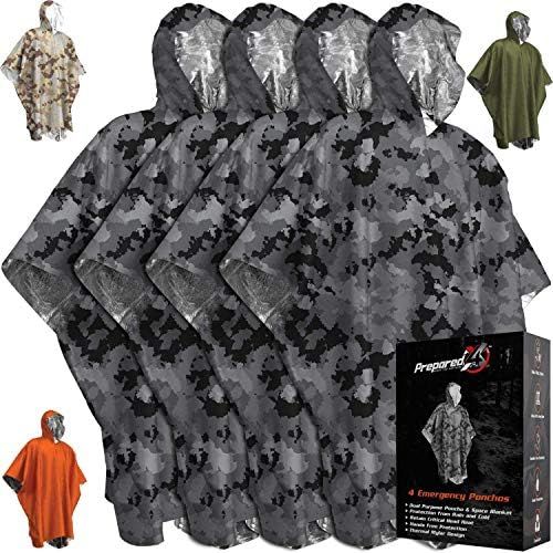 Emergency Blankets & Rain Poncho Hybrid Survival Gear and Equipment –Tough, Waterproof Camping ... | Amazon (US)