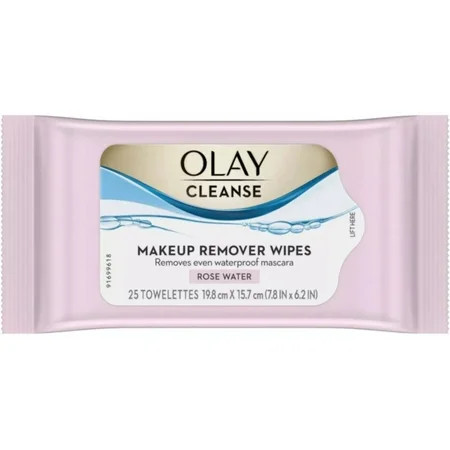 OLAY Cleanse Makeup Remover Wipes, Rose Water 25 ea (Pack of 2) | Walmart (US)
