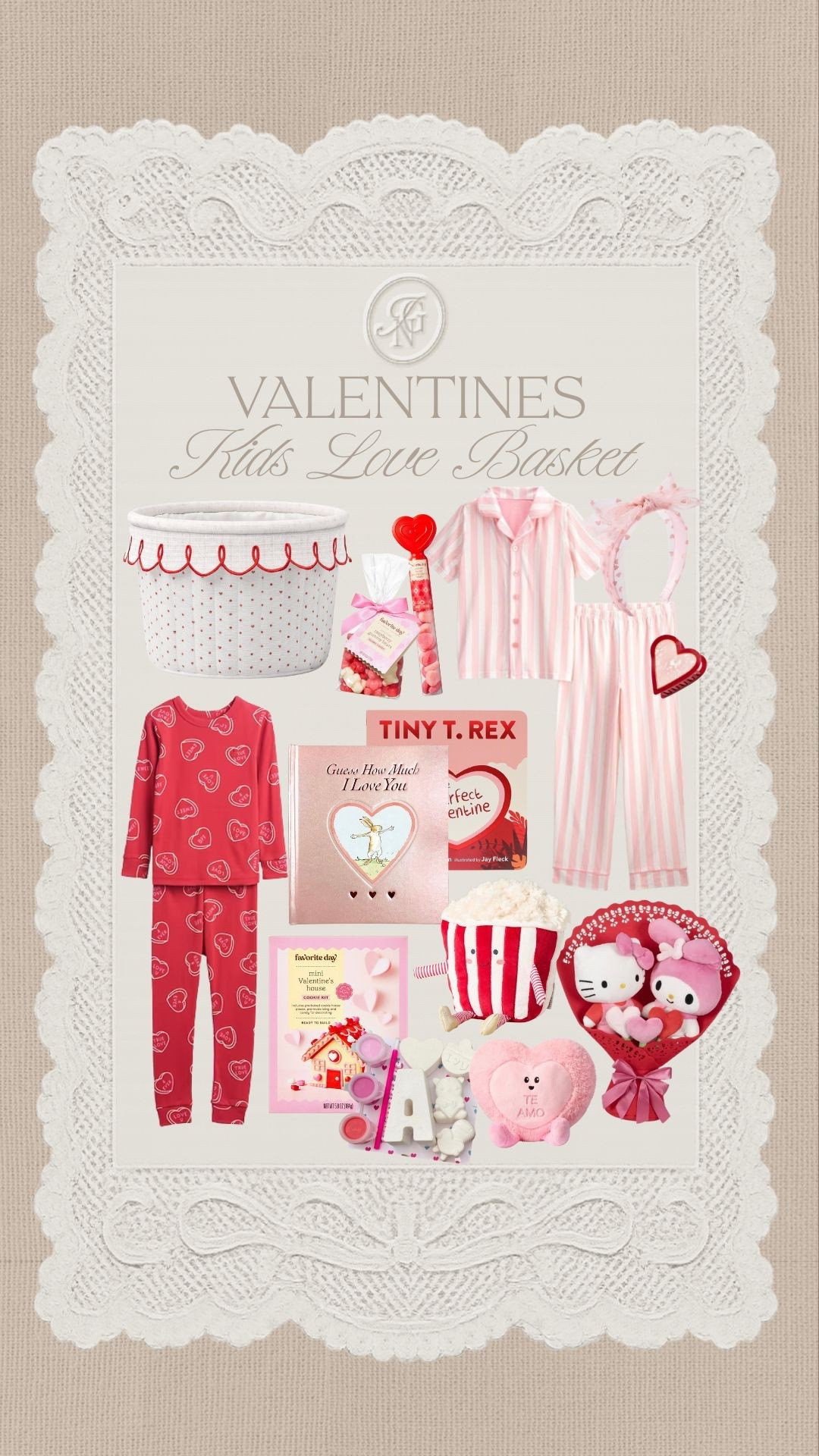 Love basket goodies for the kids ❤️ love baskets are the funnest valentines gift idea for the kids! You can fill them with things like pjs, crafts, treats, books & stuffies 🎀

#valentines #vday #kidsvalentinesgift #kidsvalentinesbasket #kidsvalentinespjs #jellycat #target #targetfind #valentinesbooks #lovebasket 

#LTKFindsUnder50 #LTKSeasonal #LTKKids