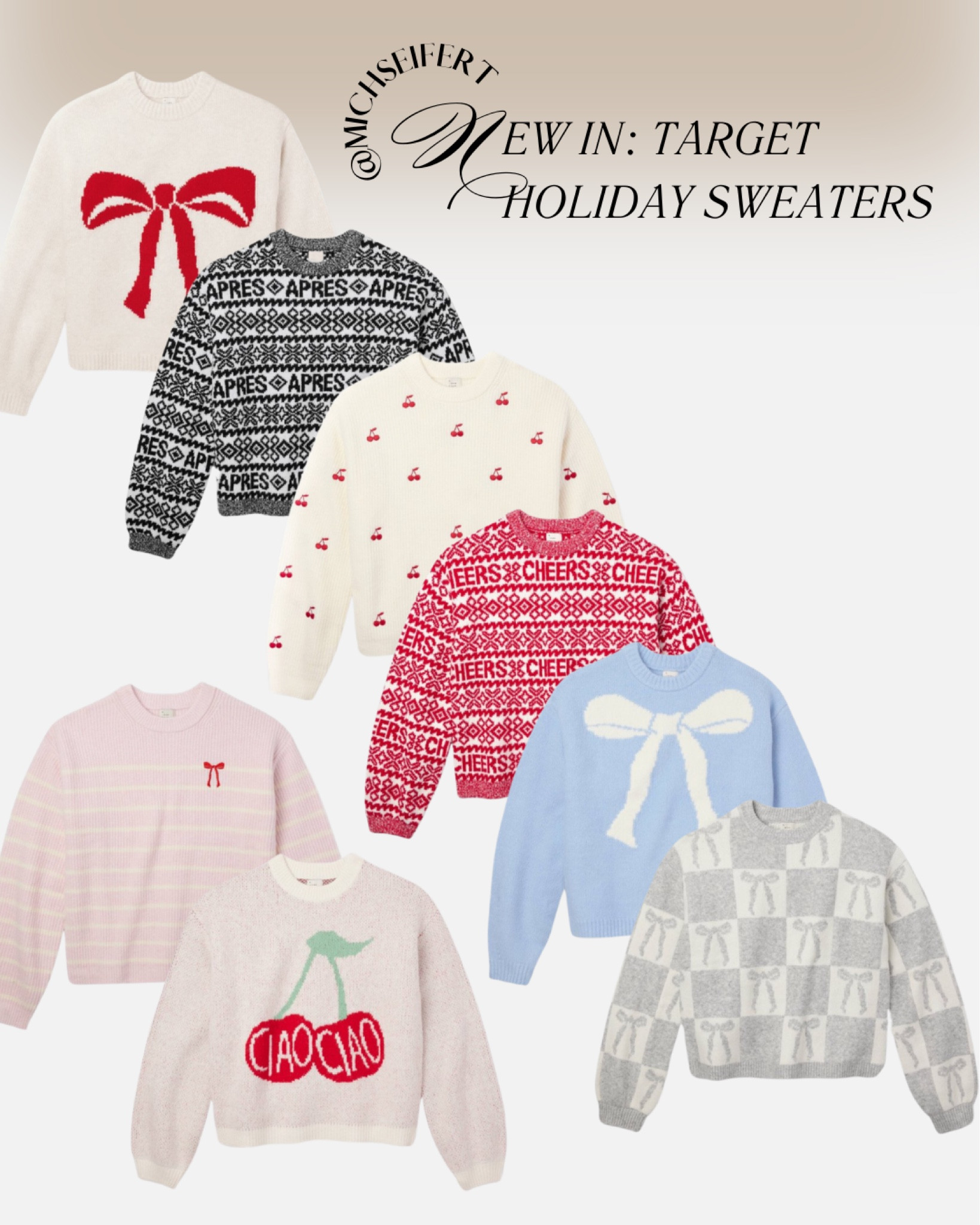 these $25 target holiday sweaters are so cute + soft!!!! perfect for any holiday celebration or party. size up for a more oversized fit.


target sweater, holiday sweaters, christmas sweater, bow sweaters, holiday outfits, holiday casual, bow sweater

#LTKCyberWeek #LTKSeasonal #LTKHoliday