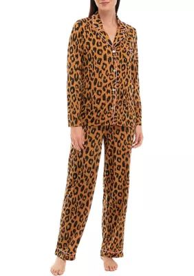 Crown & Ivy™ Printed Notch Collar Pajama Set | Belk