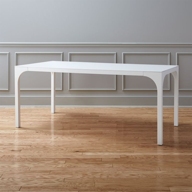 Aqua Virgo White Gloss Dining Table + Reviews | CB2 | CB2