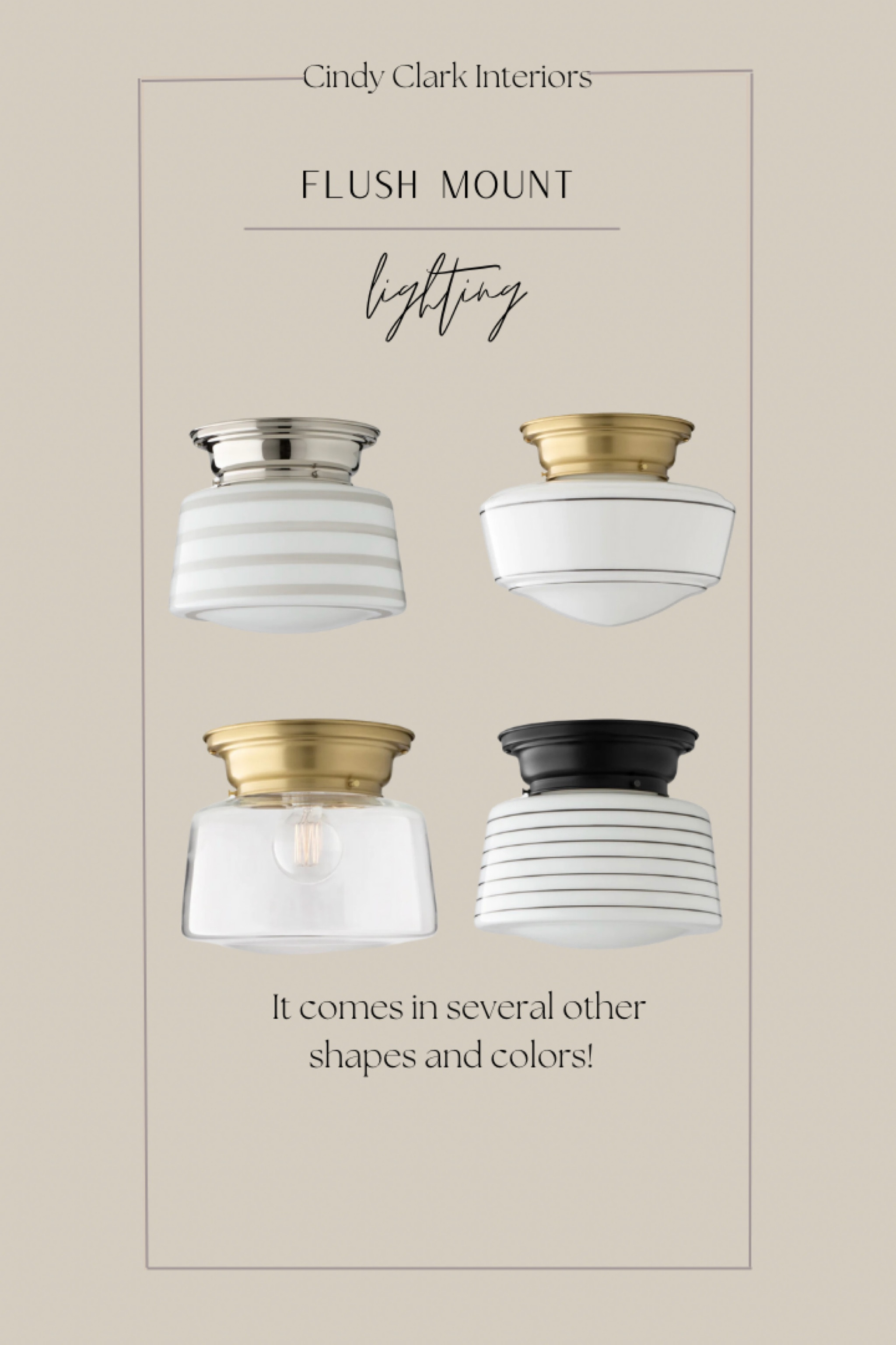 Lots of colors, sizes and shapes of this flush mount light. I have one similar in my hallway to the bottom right one! 

#LTKFind #LTKhome