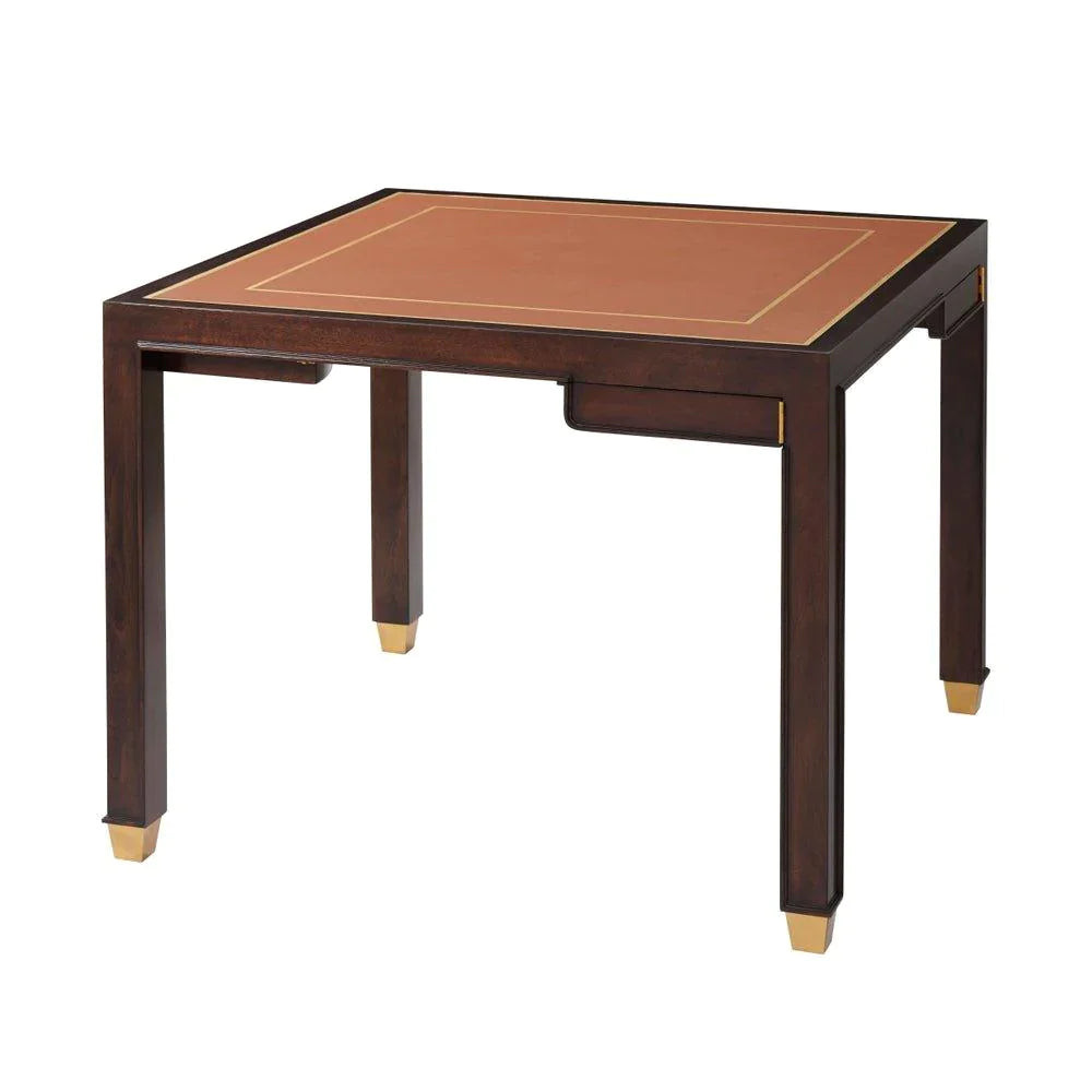 Antonio Leather Top Game Table | The Well Appointed House, LLC