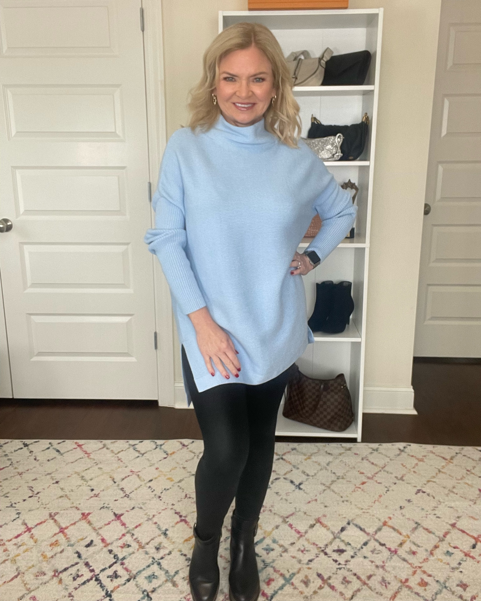 Perfect tunic sweater for leggings! Wearing Small in sweater, Medium
In leggings. 
Leggings
Leggings outfit
Amazon fashion
Amazon finds
Tunic sweater
Amazon
Chelsea boots
2023 trends

#LTKFind #LTKunder100 #LTKstyletip