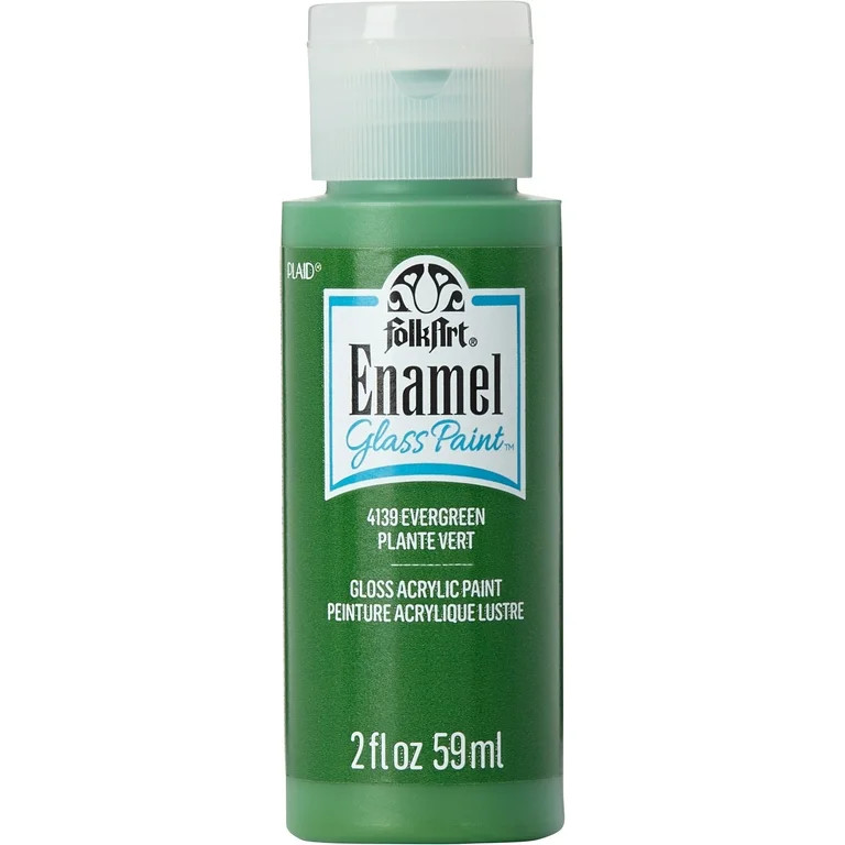 FolkArt Enamel Acrylic Craft Paint, Gloss Finish, Evergreen, 2 fl oz | Walmart (US)