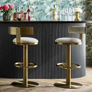Larkin Upholstered Pedestal Counter & Bar Stool | Williams-Sonoma