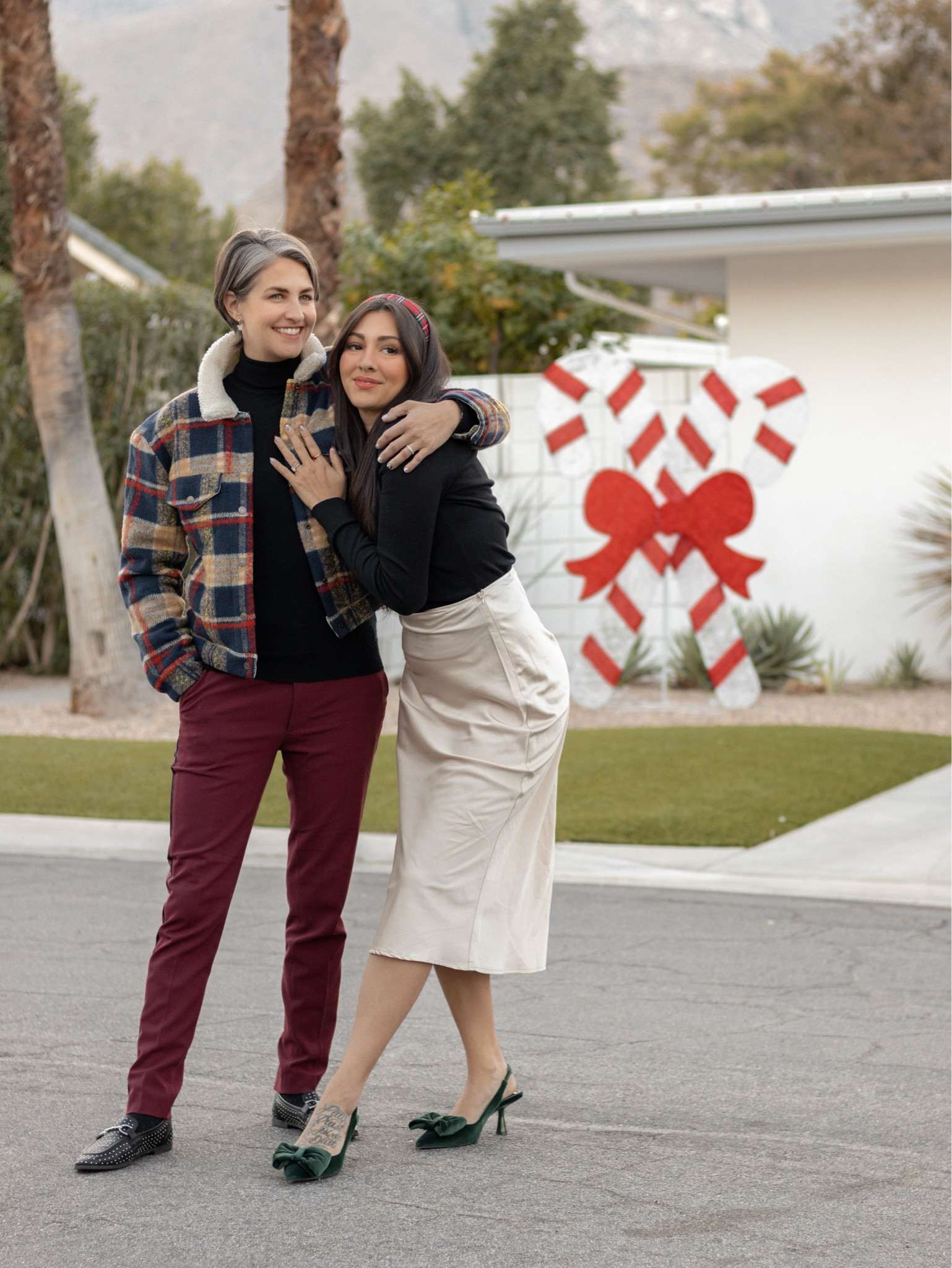 Casual holiday outfit / matching couple holiday look // Becca’s trucker jacket is a year old from Levi’s and Allie’s sweater is a couple years old from Ted Baker, so we linked similar pieces below! ✨

#LTKsalealert #LTKxAF #LTKSeasonal