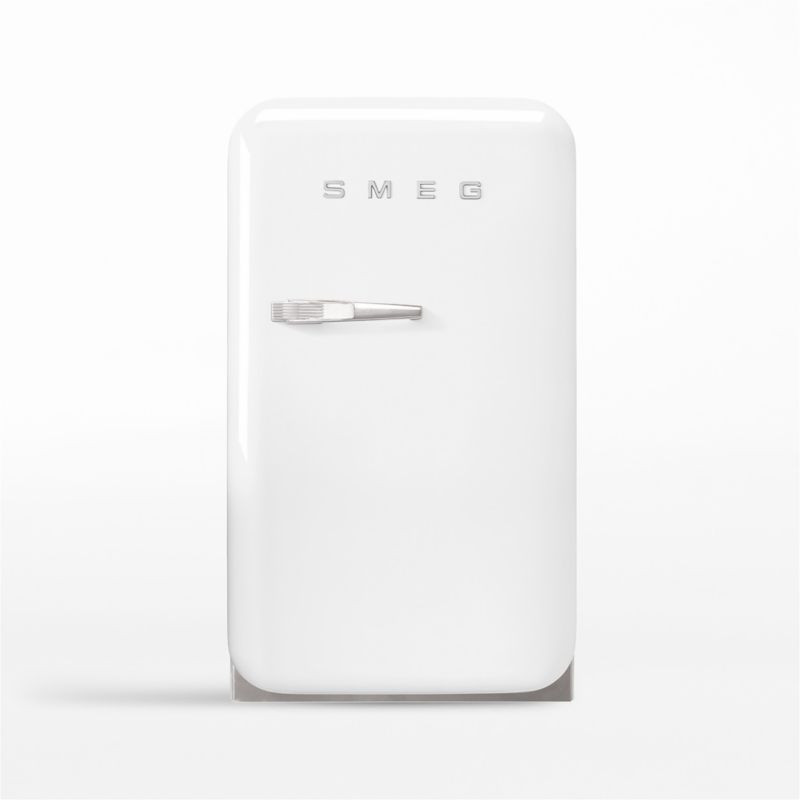 Smeg White Mini Right-Hinge Refrigerator | Crate & Barrel | Crate & Barrel