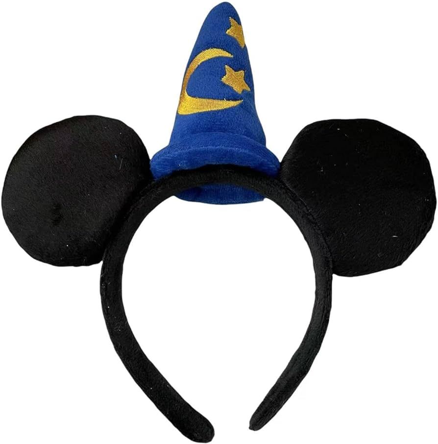 CLGIFT Wizard Sorcerer Mickey Ears,Pick your color, Iridescent Minnie Ears, Silver gold blue minnie ears, Rainbow Sparkle Mouse Ears,Classic Red Sequin Minnie Ears (Boy Sorcerer) | Amazon (US)